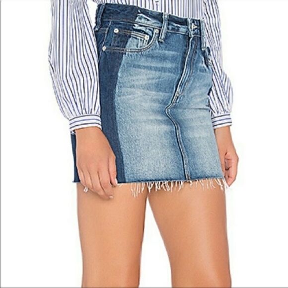 Lovers + Friends Elijah Denim Mini Skirt size 25 - Picture 1 of 9